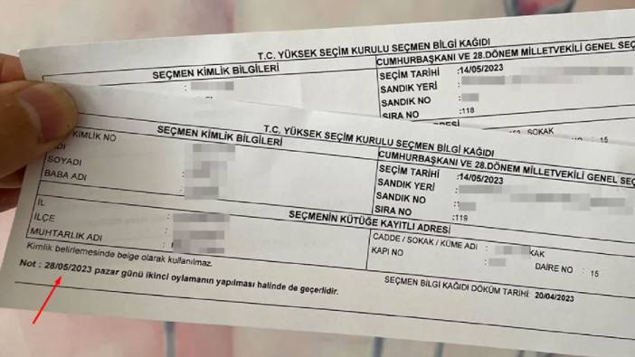 Seçmen bilgi kağıdı yeniden dağıtılacak