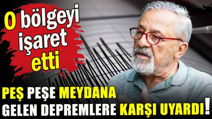 Naci Görür, peş peşe meydana gelen depremlere karşı uyardı!