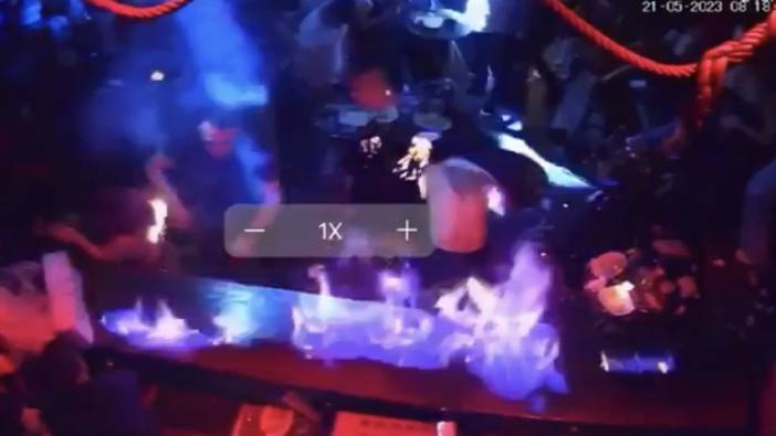 Gece kulübünde dehşet, alev alev yandılar