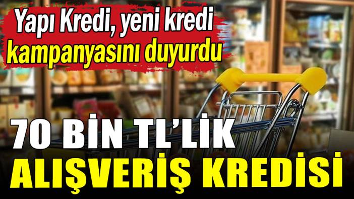 Yapı Kredi'den yeni kredi kampanyası: 70 bin TL'lik alışveriş kredisi