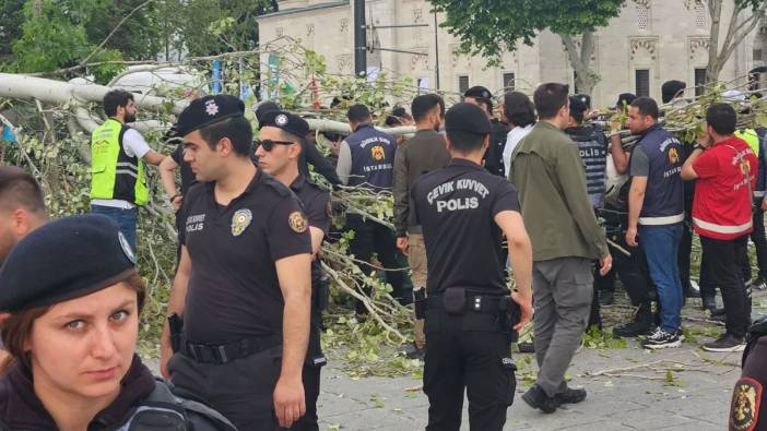 Turist rehberi Beyazıt Meydanı'nda devrilen çınar ağacının altında kaldı