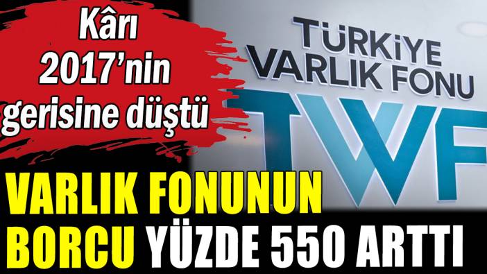 Türkiye Varlık Fonunun borcu yüzde 550 arttı