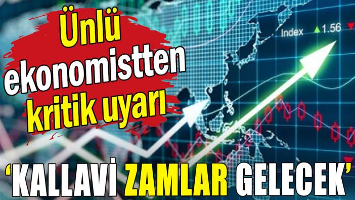 Ünlü ekonomistten kritik uyarı: Kallavi zamlar gelecek