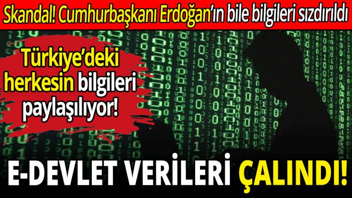 e-Devlet verileri çalındı! Türkiye’deki herkesin bilgileri paylaşılıyor