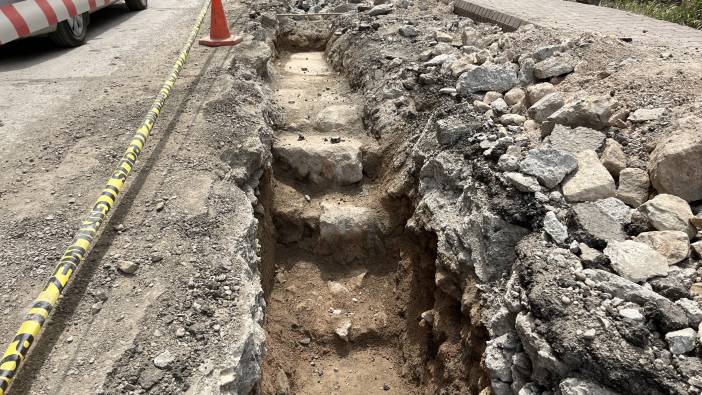 Doğal gaz hattı çalışmalarında tarihi yapılar ortaya çıktı