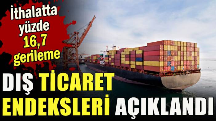 Dış ticaret endeksleri açıklandı