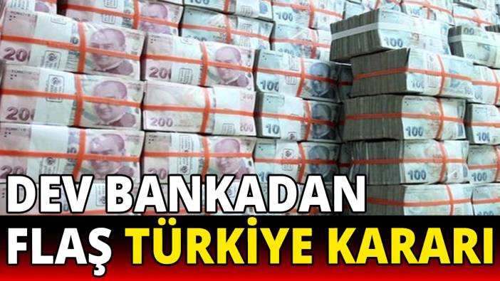 Dev bankadan flaş Türkiye kararı