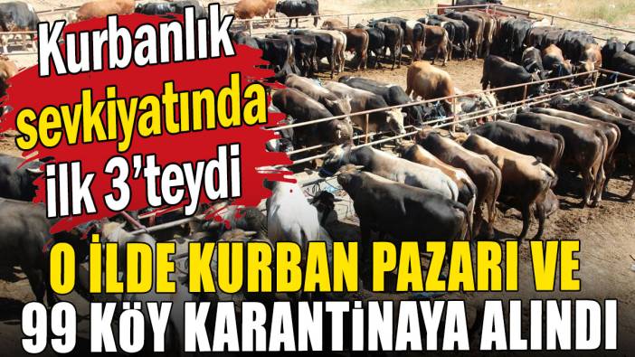 O kentte kurban pazarı ve 99 köy karantinaya alındı