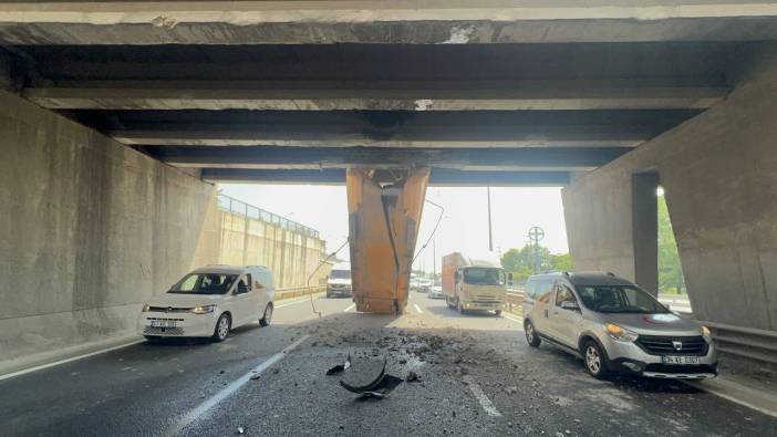 Damperi üst geçitte bıraktı