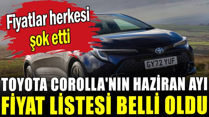 Toyota Corolla'nın Haziran ayı fiyat listesi belli oldu
