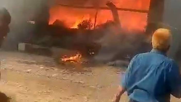 Yemek yaparken evin alt katını yaktı