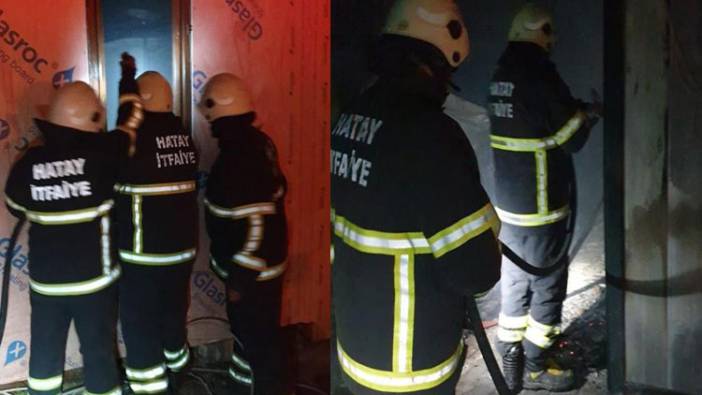 Hatay'da konteyner yangını