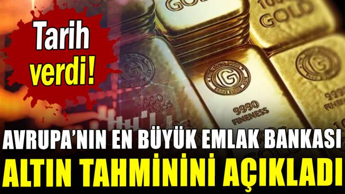 Avrupa'nın en büyük emlak bankası Commerzbank altın tahminini açıkladı