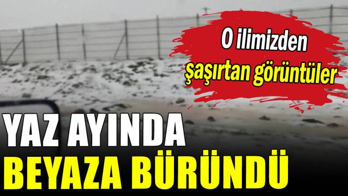 Haziran ayında şaşırtan görüntüler: O ilimiz beyaza büründü