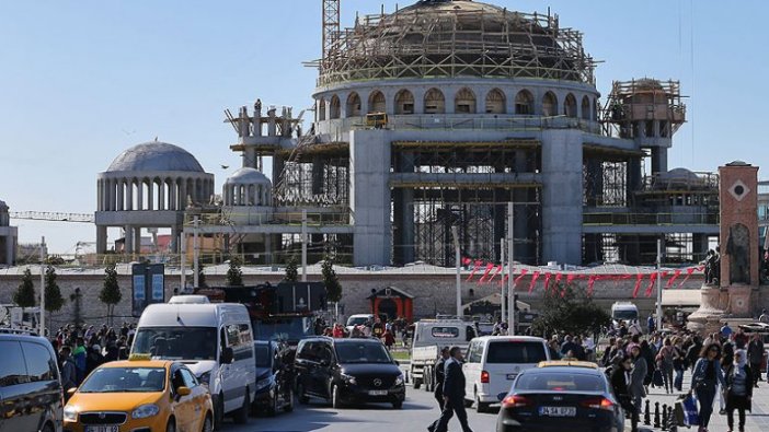 Taksim'e yapılan caminin yüzde 90'ı tamamlandı