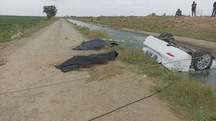 Araba sulama kanalına düştü: Aynı aileden 3 kişi hayatını kaybetti