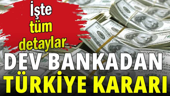 Dev bankadan Türkiye kararı