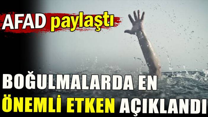 Boğulmalarda en önemli etken açıklandı