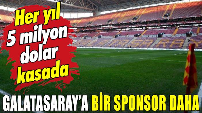 Yılda 5 milyon dolar kasada: G.Saray'a bir sponsor daha!