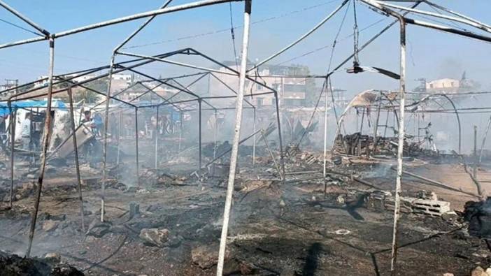 Hatay'da çadırkentte yangın