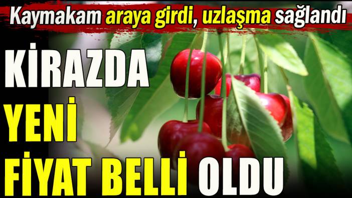 Kirazda yeni fiyat belli oldu