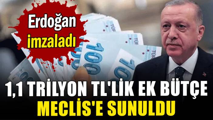Erdoğan'ın imzasıyla 1,1 trilyon TL'lik ek bütçe Meclis'e sunuldu