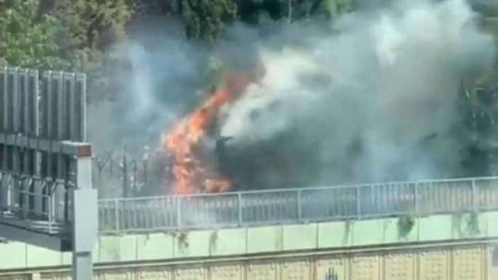 Topkapı Anıt Mezar'da yangın çıktı