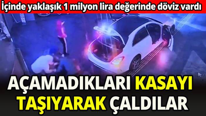 Açamadıkları kasayı taşıyarak çaldılar