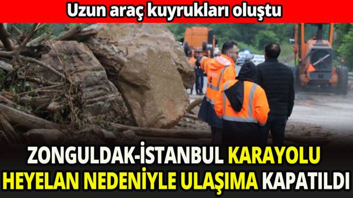 Zonguldak-İstanbul kara yolu heyelan nedeniyle ulaşıma kapatıldı