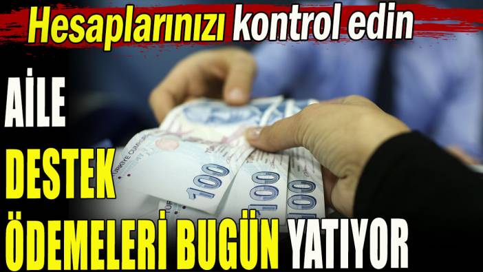 Türkiye Aile Destek Programı ödemeleri bugün hesaplarda