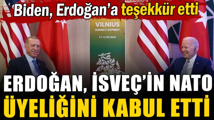 Biden'dan Erdoğan'a 'İsveç' teşekkürü