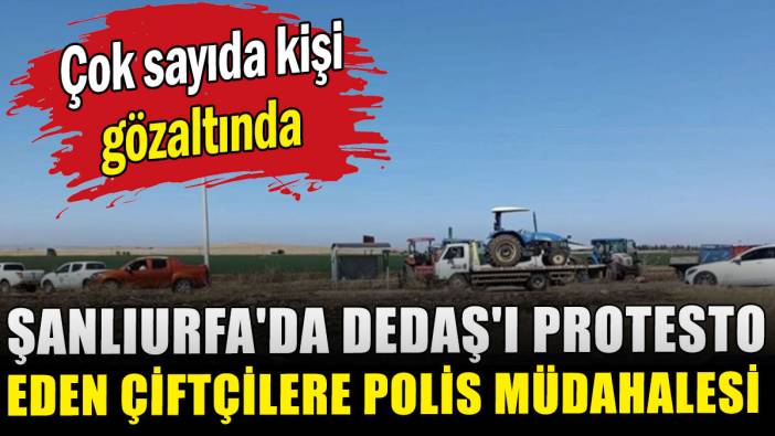 Şanlıurfa'da DEDAŞ'ı protesto eden çiftçilere polis müdahalesi