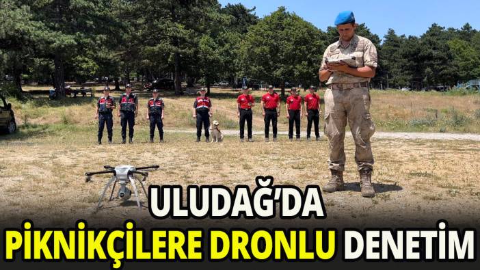 Uludağ'da piknikçilere, dronlu denetim