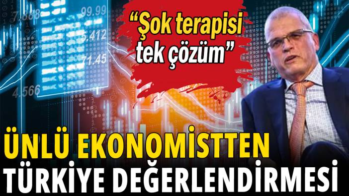 Ünlü Ekonomistten Türkiye değerlendirmesi: Şok terapisi tek çözüm