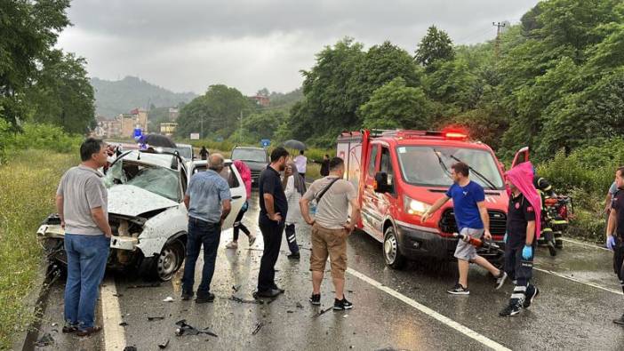 Giresun'da kaza: 1 ölü 10 yaralı