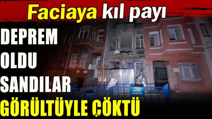 Deprem oldu sandılar, gürültüyle çöktü