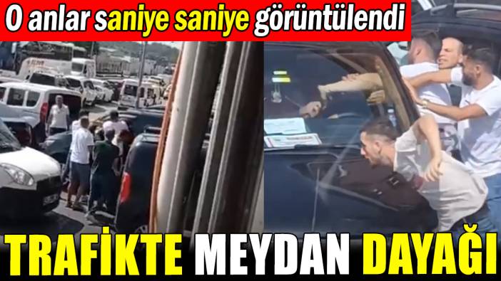 Trafikte meydan dayağı: O anlar saniye saniye görüntülendi