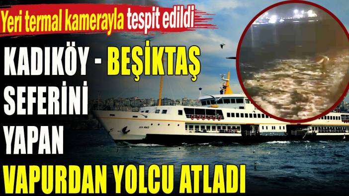 Kadıköy - Beşiktaş seferini yapan vapurdan yolcu atladı