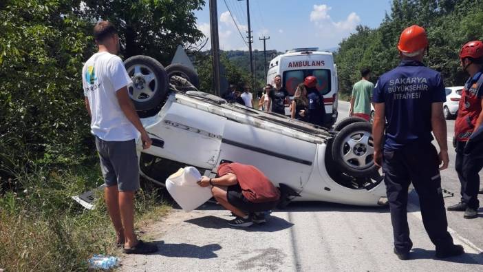 Otomobil takla attı; aynı aileden 4 kişi yaralandı