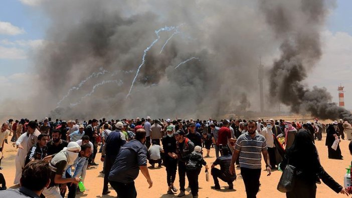 Gazze'deki gösterilerde 55 Filistinli şehit oldu