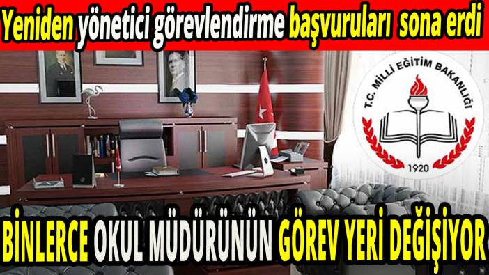 Binlerce okul müdürünün görev yeri değişiyor