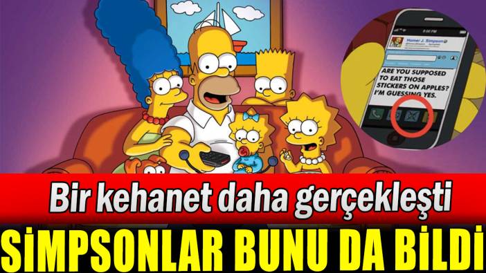 Simpsonlar bunu da bildi: Bir kehanet daha gerçekleşti