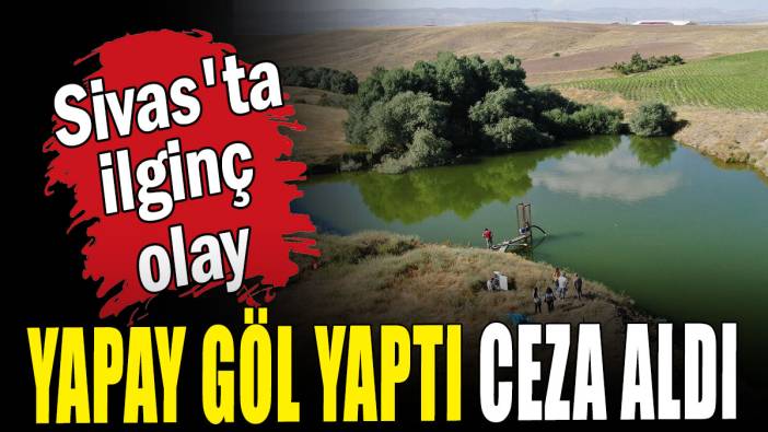 Sivas'ta ilginç olay: Yapay göl yaptı, ceza aldı