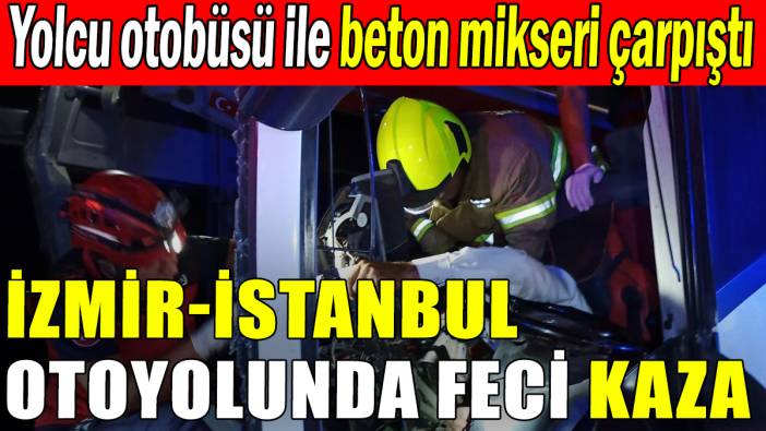 Yolcu otobüsü beton mikserine çarptı: 44 yaralı