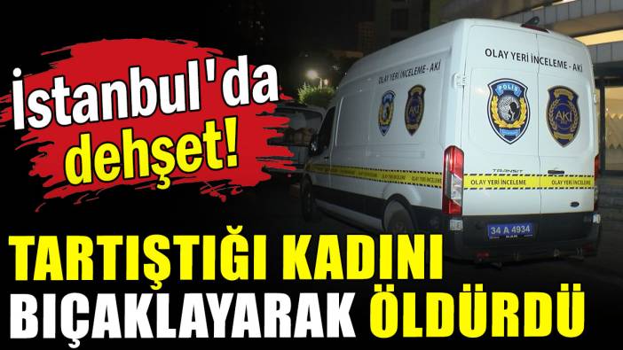 İstanbul'da dehşet: Tartıştığı kadını bıçaklayarak öldürdü