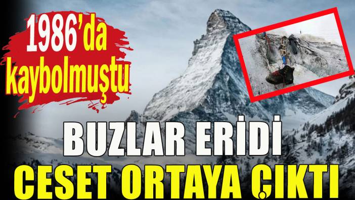 Buzlar eridi ceset ortaya çıktı
