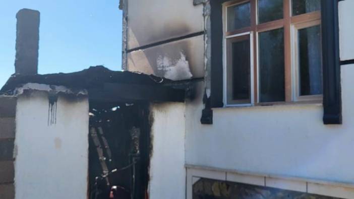 Patlayan kalorifer kazanı yangın çıkardı