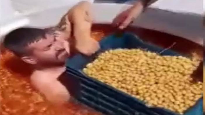 Manisa'da zeytin tankında çıplak sepetleme yapan şahıs tutuklandı