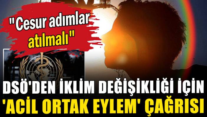 DSÖ'den iklim değişikliği için 'acil ortak eylem' çağrısı