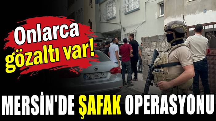 Mersin'de şafak operasyonu: Onlarca  gözaltı var